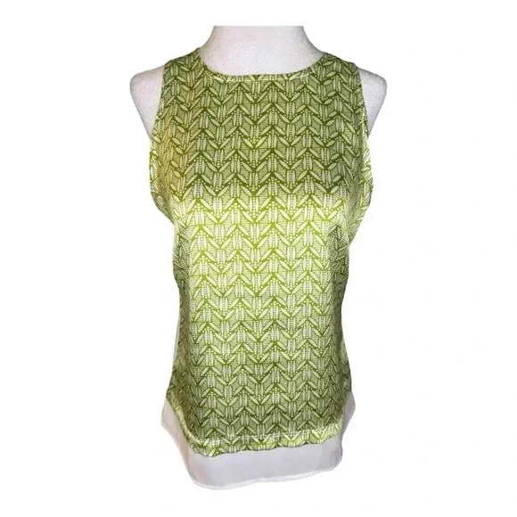 The Limited Women's Sleeveless Lime Green And White‎ Tank Top Size Small EUC - Picture 1 of 8